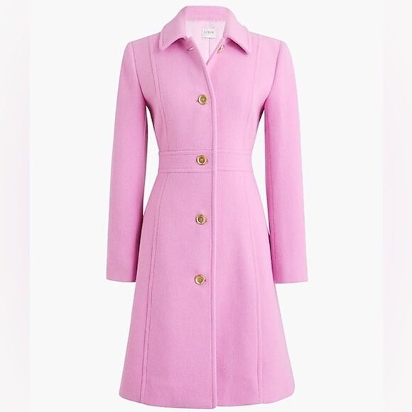 Last One NWT PINK J. CREW Wool-blend lady coat - Picture 1 of 16